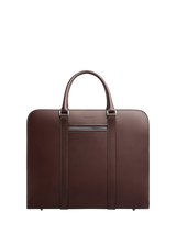 John Lewis Carl Friedrik Palissy Leather Overnight Bag, Chocolate, 27L- Buy online at McGrocer