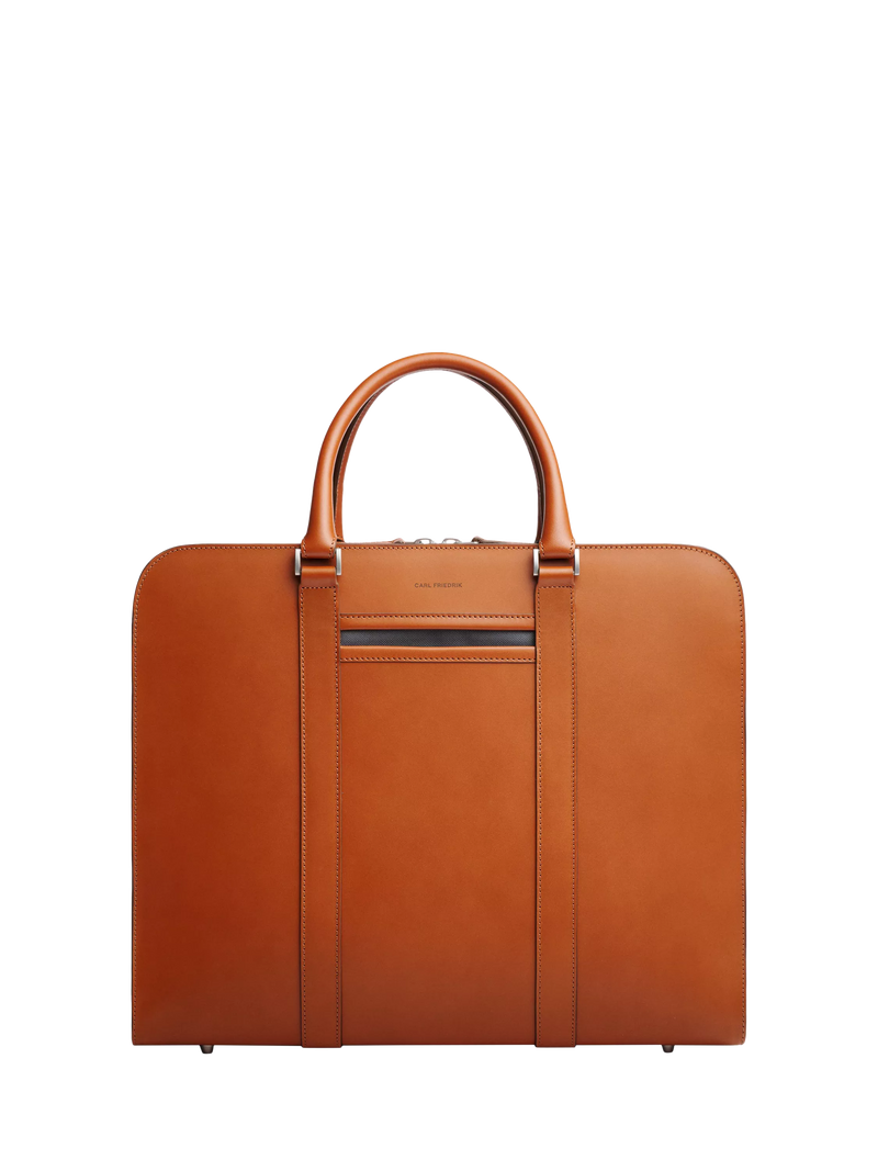 Carl Friedrik Palissy Leather Overnight Bag, Chocolate, 27L