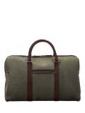 Carl Friedrik Compact Weekender Leather Holdall Bag, 35L Olive