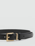 Mango leather belt plain design regular width, UK version