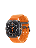 Samsung Galaxy Watch Ultra (2025), Bluetooth & 4G Cellular, 47mm, Galaxy AI, Titanium with Silicone Strap, Titanium Grey