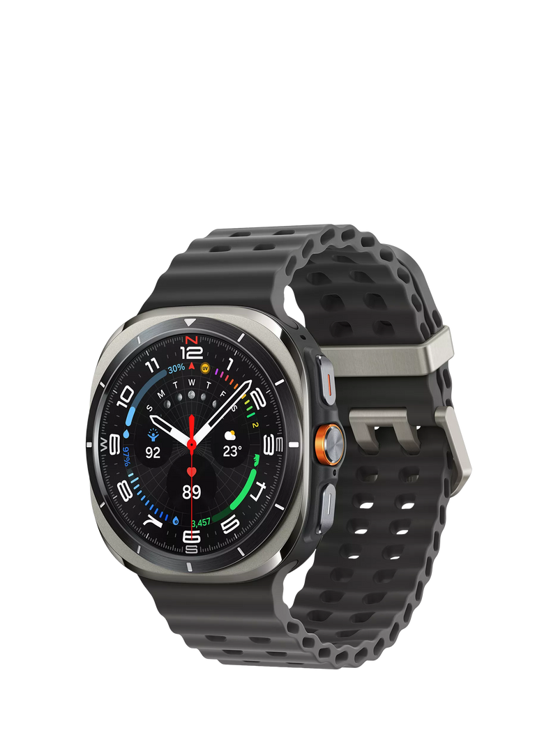 Samsung Galaxy Watch Ultra (2025), Bluetooth & 4G Cellular, 47mm, Galaxy AI, Titanium with Silicone Strap, Titanium Silver