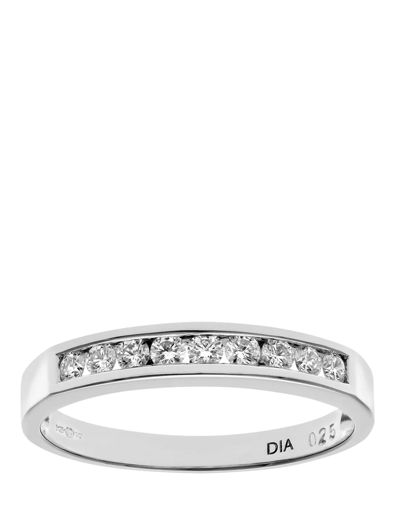 Mogul 18ct white gold diamond eternity ring 0.25ct - British product