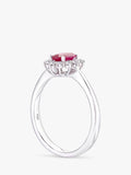 Mogul 18ct white gold diamond ruby ring (British brand)
