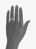 Mogul 18ct white gold diamond ruby ring (British brand)
