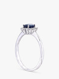Mogul oval sapphire diamond ring 18ct, imported from the UK
