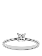 John Lewis Mogul 18ct White Gold Princess Diamond Engagement Ring- Buy online at McGrocer