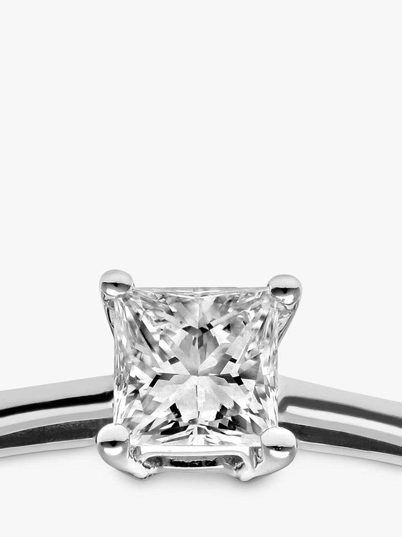 Mogul princess cut diamond engagement ring 18ct white gold 0.25 carat - British product