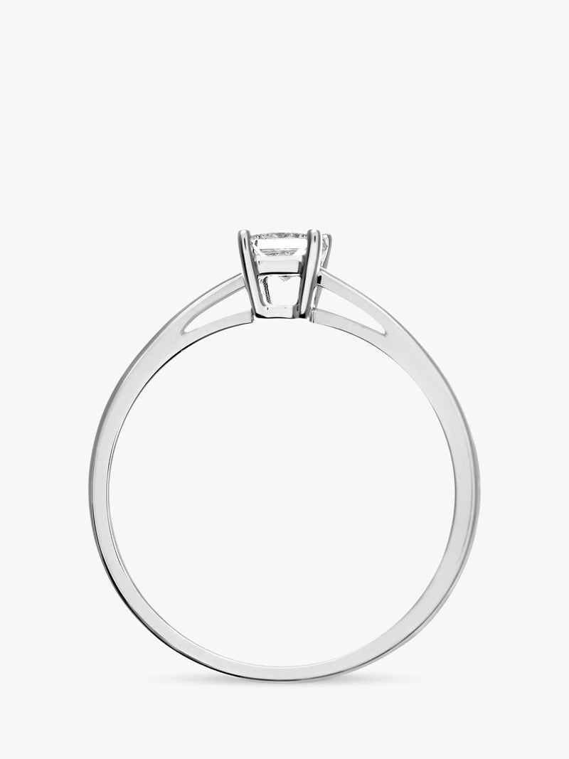 Mogul princess cut diamond engagement ring 18ct white gold 0.25 carat - British product