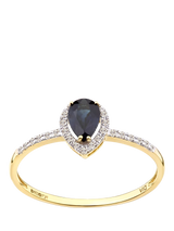 John Lewis Mogul 18ct Yellow Gold Sapphire and Diamond Ring- Buy online at McGrocer