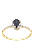 Mogul 18ct yellow gold sapphire and diamond ring (British brand)