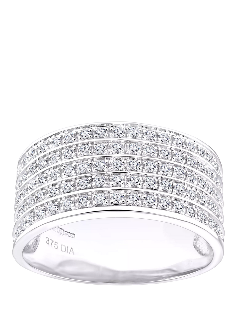 Mogul diamond eternity ring multirow 0.50ct white gold - British product