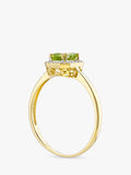 Mogul peridot diamond ring 9ct yellow gold 0.68ct - British product