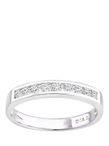 John Lewis Mogul 9ct White Gold Diamond Eternity Ring 0.33 Carat- Buy online at McGrocer