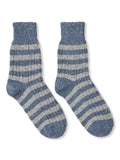 Celtic & Co. stripe socks indigo, imported from the UK