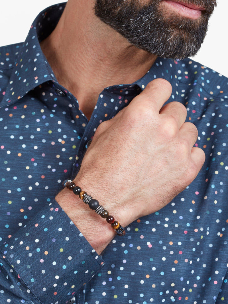 Simon Carter Jacob beaded leather bracelet, UK version