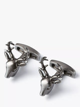 John Lewis Simon Carter Stag Head Cufflinks in Gunmetal- Buy online at McGrocer