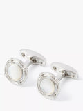 Simon Carter Lifebouy cufflinks silver white, imported from the UK