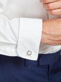 Simon Carter Lifebouy cufflinks silver white, imported from the UK