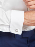 Simon Carter Lifebouy cufflinks silver white, imported from the UK