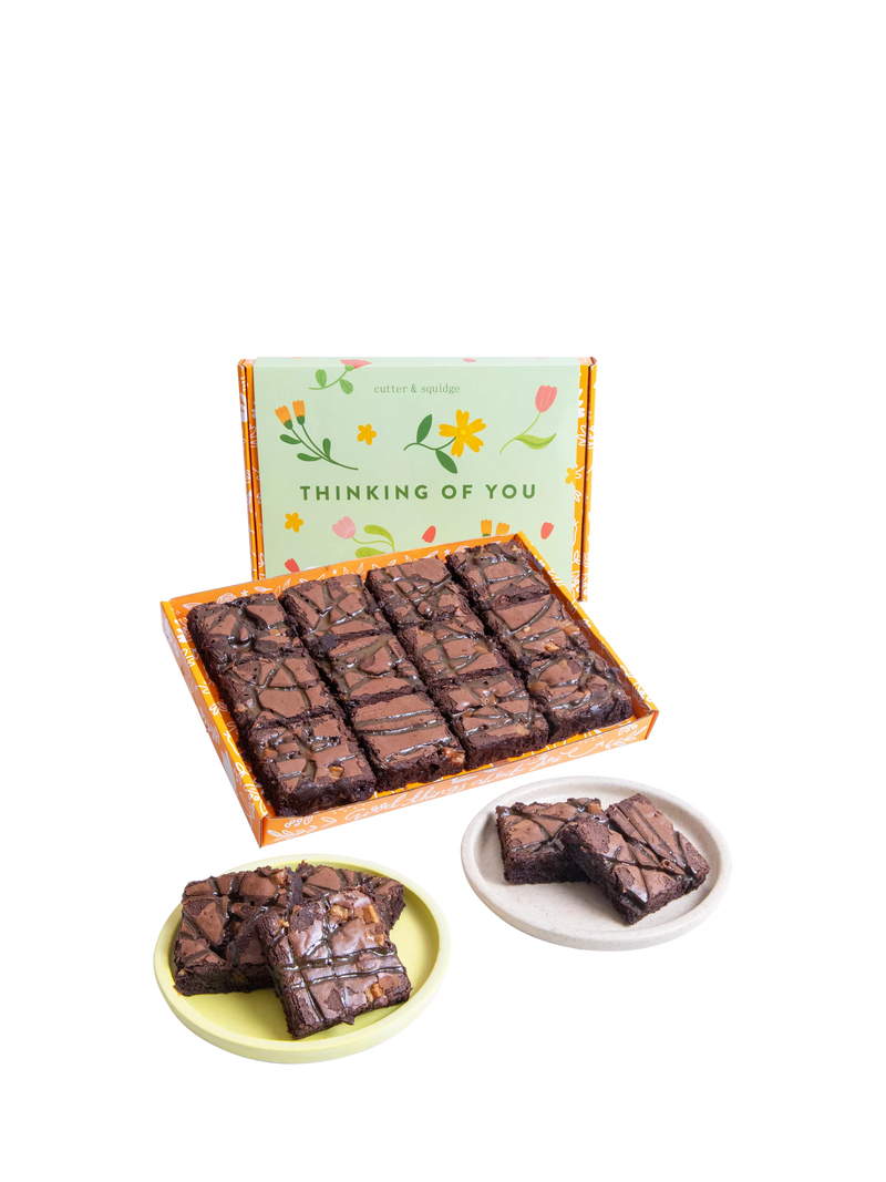 Cutter & Squidge Ultimate Fudge Brownie Box, Thinking Of You Sleeve, One Size