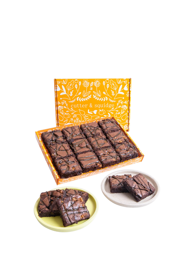 John Lewis Cutter & Squidge Ultimate Fudge Brownie Box 12 Bite-Sized Squares- Buy online at McGrocer