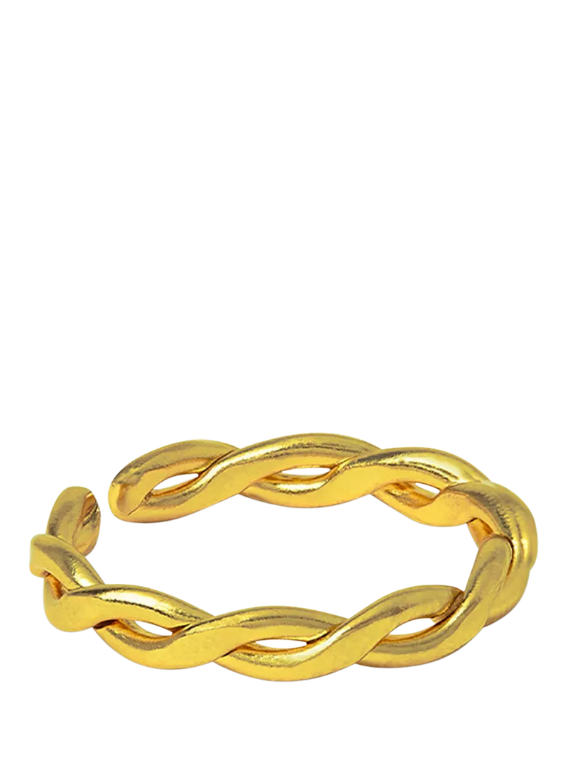 Ottoman Hands gold twist chain ring (British brand)