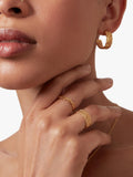 Ottoman Hands gold twist chain ring (British brand)