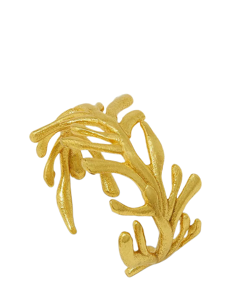 Ottoman Hands Zephyr textured gold ring, UK version