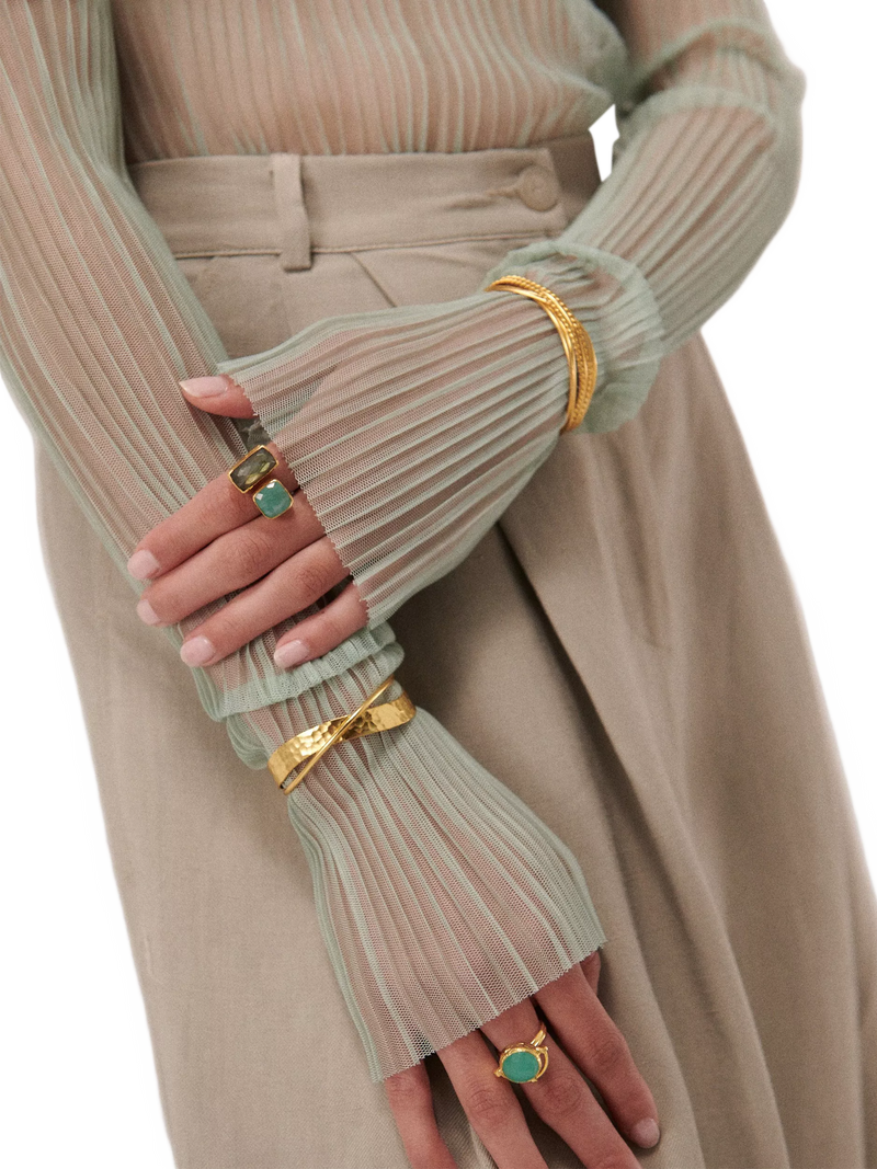 Ottoman Hands gold plated adjustable cuff bracelet - British product