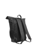Lyle & Scott rolltop backpack jet black, imported from the UK