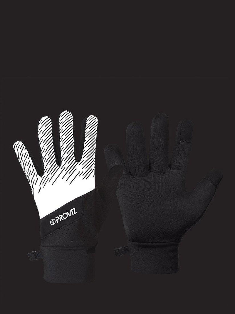 Proviz reflective running gloves silver, UK version