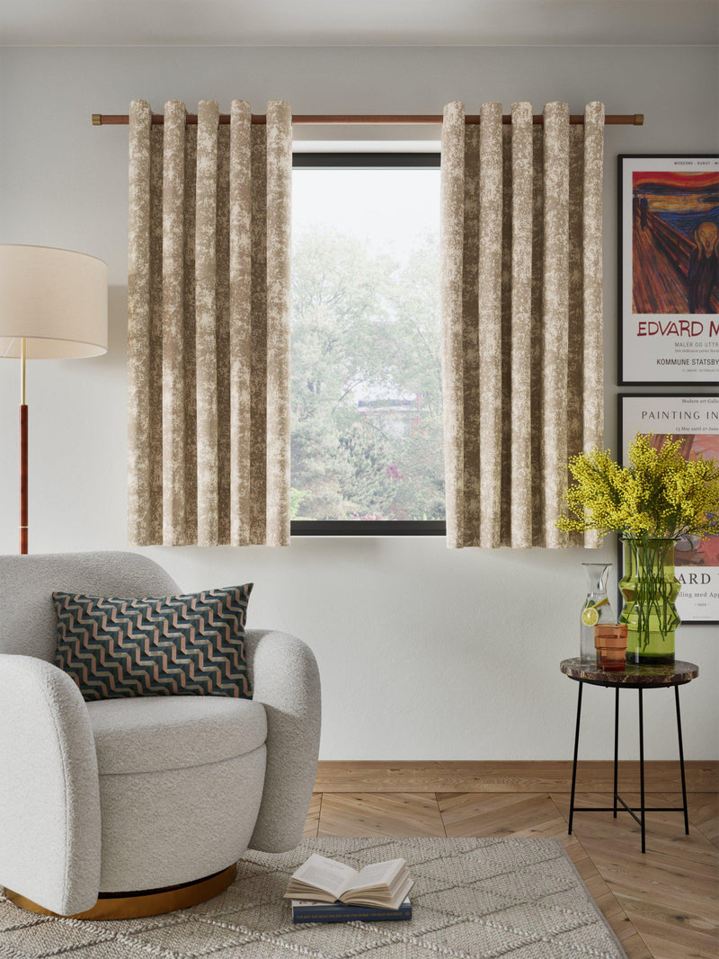 John Lewis Lidia blackout curtains gold 137cm drop - British product