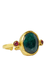 John Lewis Ottoman Hands Lucia Semi Precious Emerald Cocktail Ring in Gold- Buy online at McGrocer