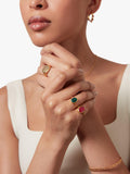 Ottoman Hands emerald ring gold adjustable, imported from the UK