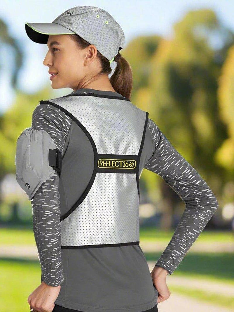 Proviz reflective running vest in silver, British brand