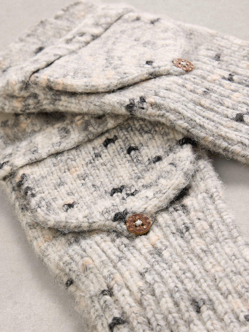 White Stuff spacedye mittens grey multi British brand