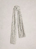 White Stuff space dye knit scarf Grey Multi 90cm (British brand)