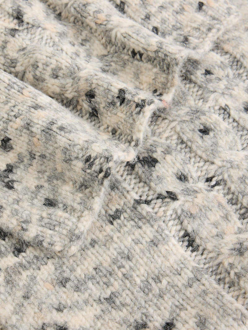 White Stuff space dye knit scarf Grey Multi 90cm (British brand)