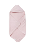 MORI pink hooded baby towel with organic cotton, UK version