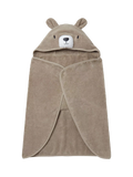 MORI baby hooded toddler towel taupe, UK version