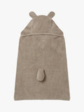 MORI baby hooded toddler towel taupe, UK version