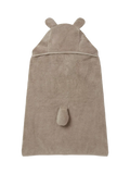 MORI baby hooded toddler towel taupe, UK version