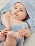 MORI baby hooded towel in Bluebird (British brand)
