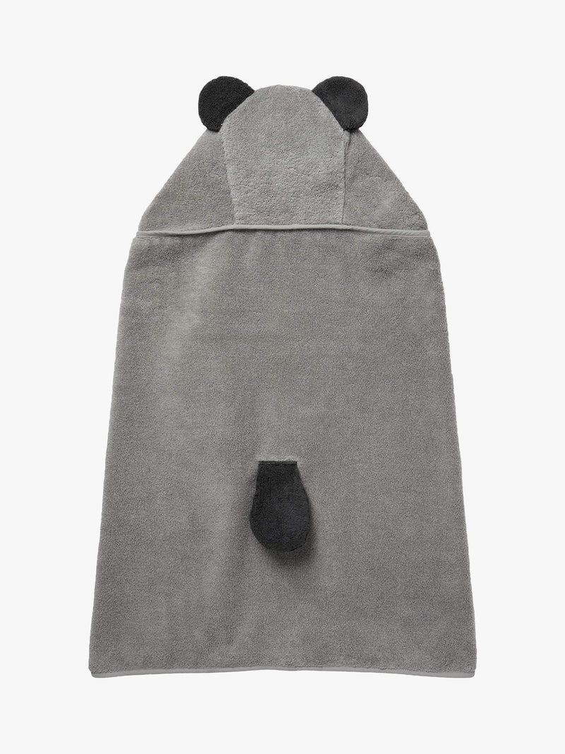MORI baby hooded towel panda grey, UK version