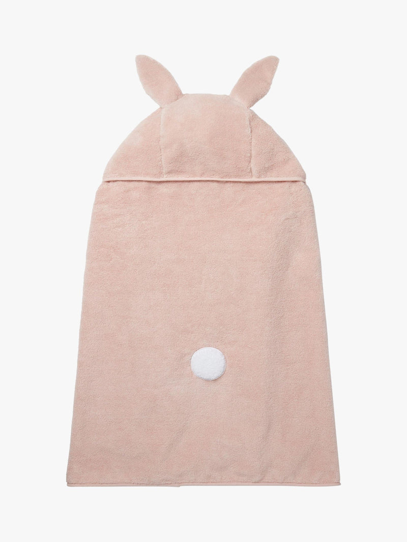 MORI baby hooded towel blush bunny design (British brand)