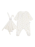 Petit Bateau babygrow gift set with floral pattern, imported from the UK