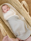 MORI baby swaddle bag blue organic cotton bamboo, imported from the UK