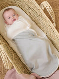 MORI baby swaddle bag blue organic cotton bamboo, imported from the UK
