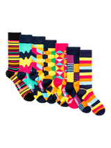 John Lewis OddBalls Mix & Match Stretch Cotton Crew Socks, Pack of 7- Buy online at McGrocer
